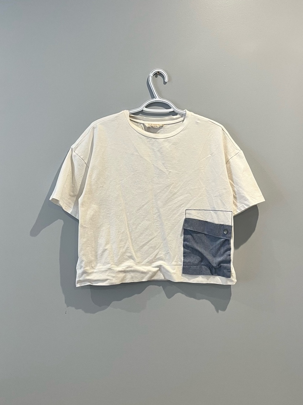 U.P. Renoma Cream Crewneck Tee